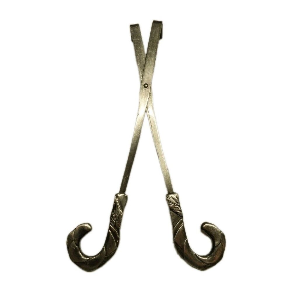 Vintage PartyLite Pewter Candle Wick Trimmer Scissors Ornate Curled Handles